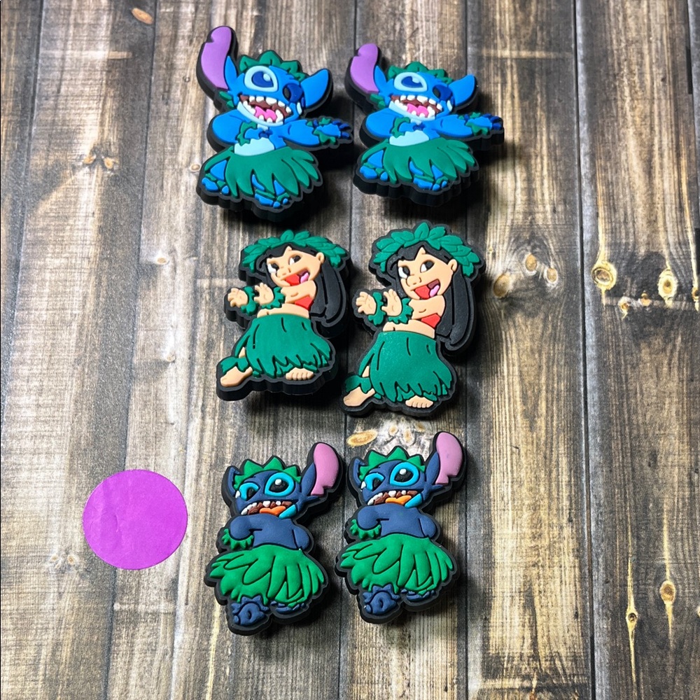 5for$10 Lilo And Stitch Hawaiian for Croc Shoes 6Pcs Croc Charms Accessories